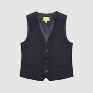 Жилет классический, на подкладке, черный цвет