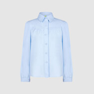 Блузка с оборками, белый цвет