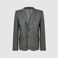 Приталенный пиджак в клетку, на жаккардовой подкладке, коричневый цвет