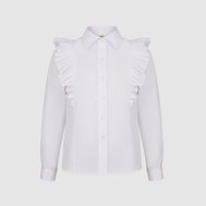 Блузка с широким воротником, бежевый цвет