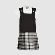 Сарафан на подкладке, с карманами, зеленый цвет