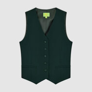 Жилет классический, на подкладке, черный цвет