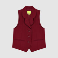 Трикотажный жилет, бордовый цвет