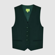 Жилет прилегающего силуэта на подкладке, серый цвет