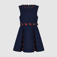 Сарафан с поясом и оборками «крылышки», бордовый цвет