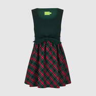 Школьный сарафан с резинкой в поясе, на подкладке, черный цвет