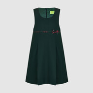 Сарафан со складками, на подкладке, серый цвет